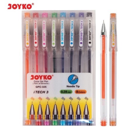 

Color Gel Pulpen Joyko GPC-325 iTech3 1 Set 8 Warna 0.28 mm