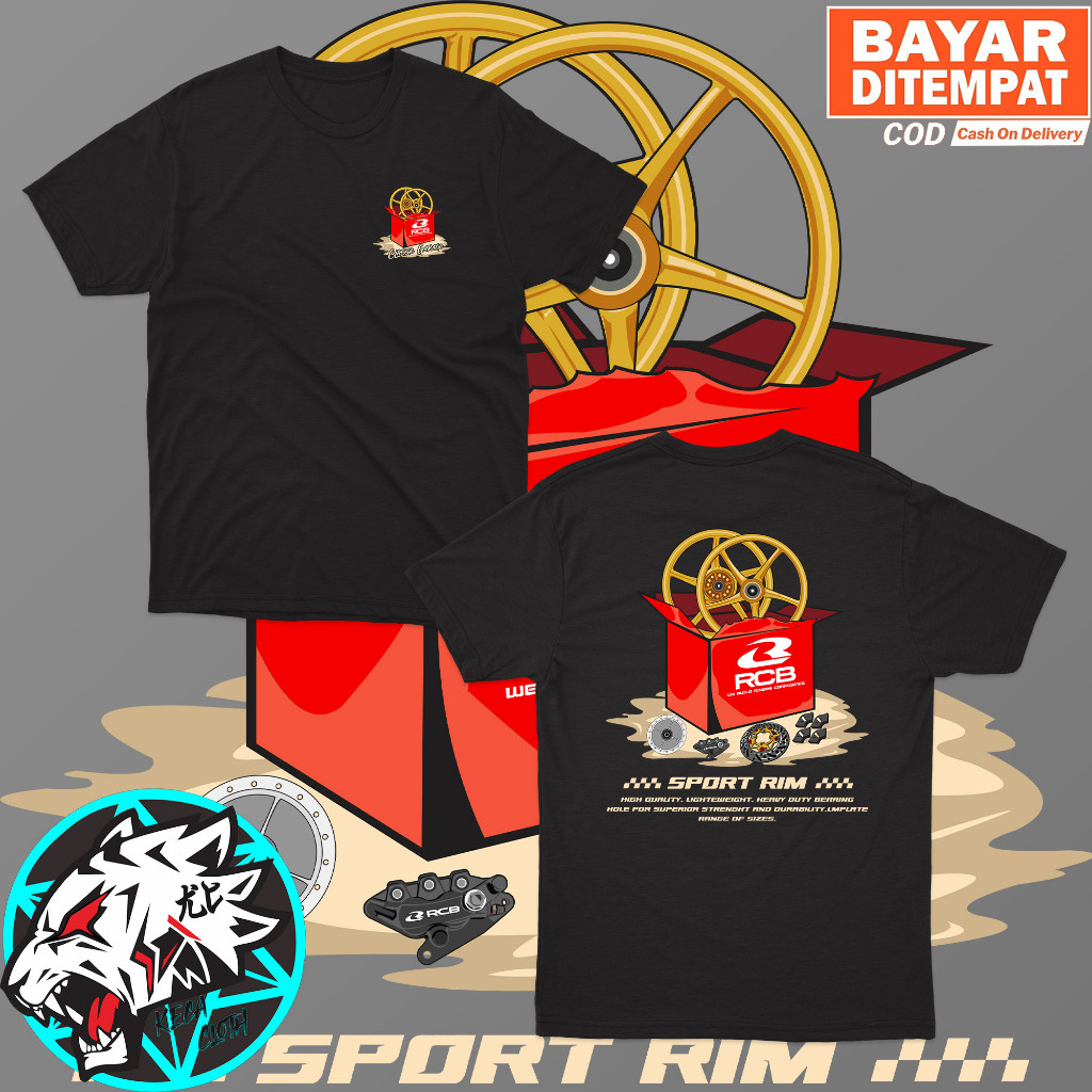 Kaos RCB RACING VELG RCB ORIGINAL OTOMOTIF Distro Big Size Jumbo