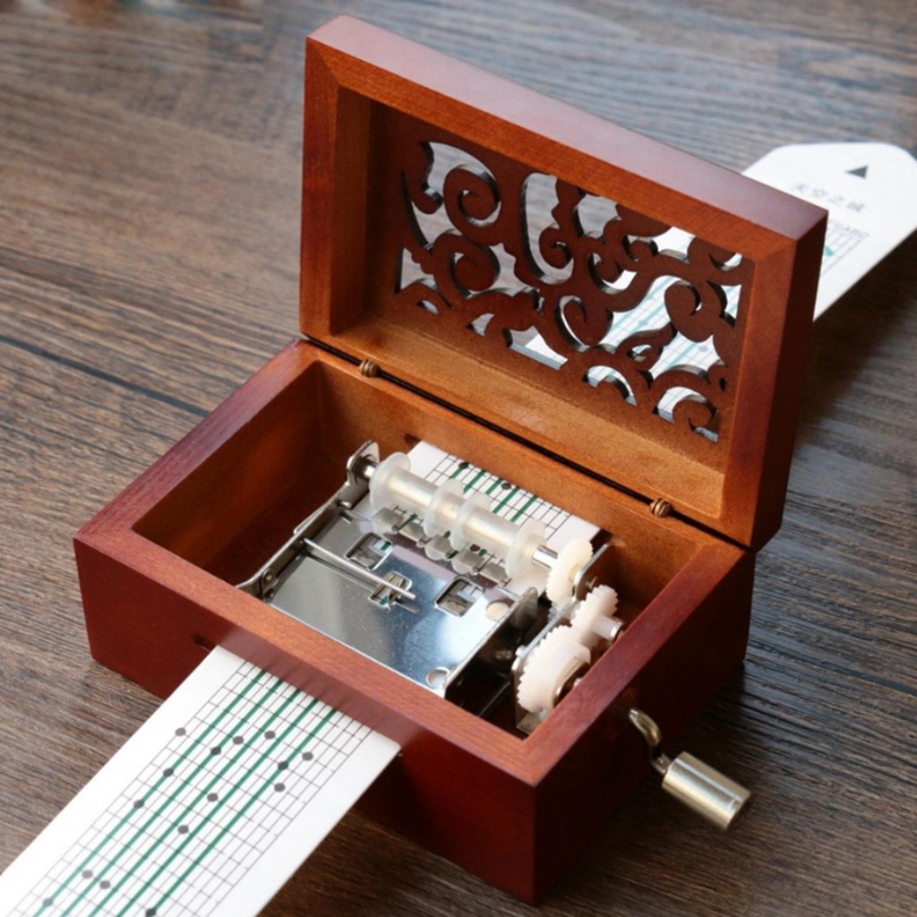 

DIY Handcranked Music Box With Hole Puncher 16 Songs 15 Blank Paper