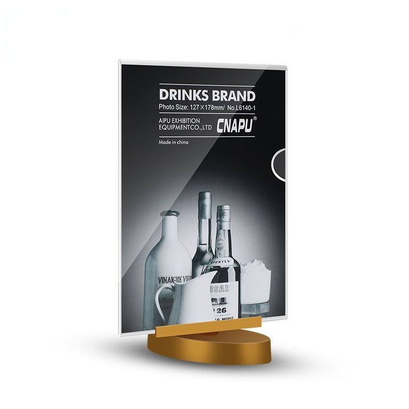 

1PCS 148x210mm Double Side Restaurant Table Rotating Acrylic Sign Holder Stand Menu Paper Holder Picture Poster Frame A5