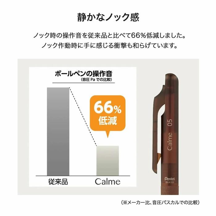 

Pentel Calme Relaxed Frost Series Monochromatic Silent Ballpoint Ink Pen 0.5mm Noise Reduced Pen - Sea Blue