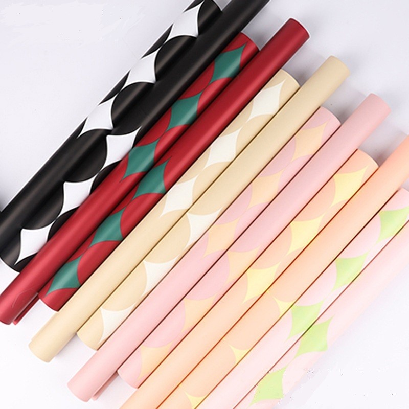 

[ 20 LEMBAR ] Flower Wrapping Paper motif bintang Kertas Buket Bunga Cellophane Florist KB61