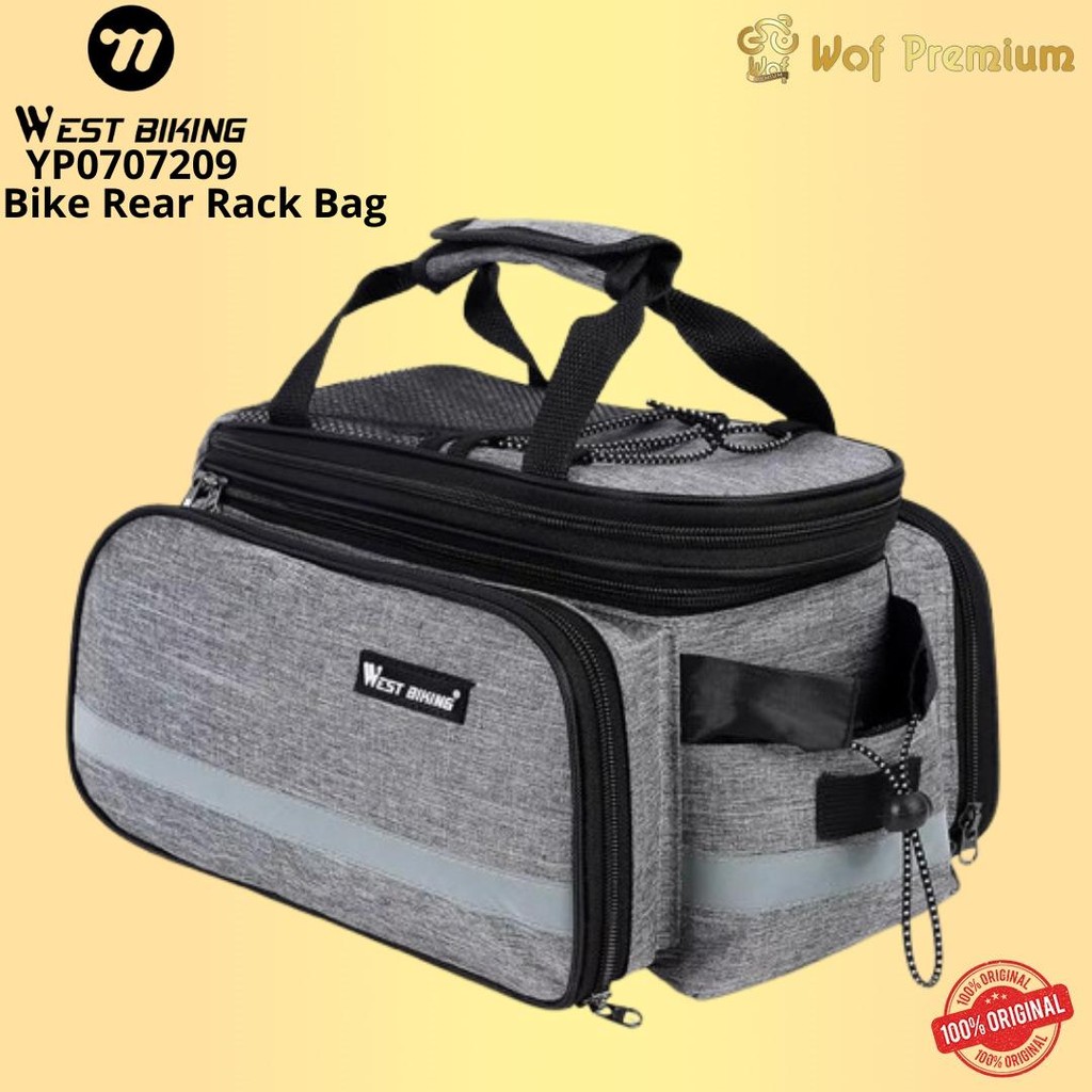 Promo West Biking 209 0707209B Tas Penyimpanan Pannier Touring Bagasi Rak Belakang Sepeda Gunung
