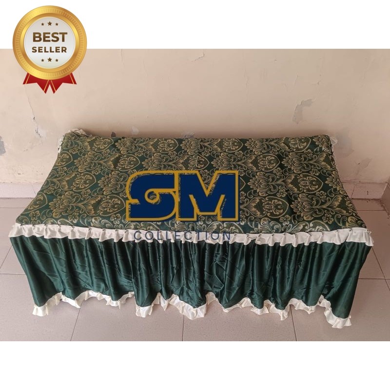 Sirta Maya Jaya | Taplak meja tamu rumbai bahan kain jok ukuran 120x60 cm