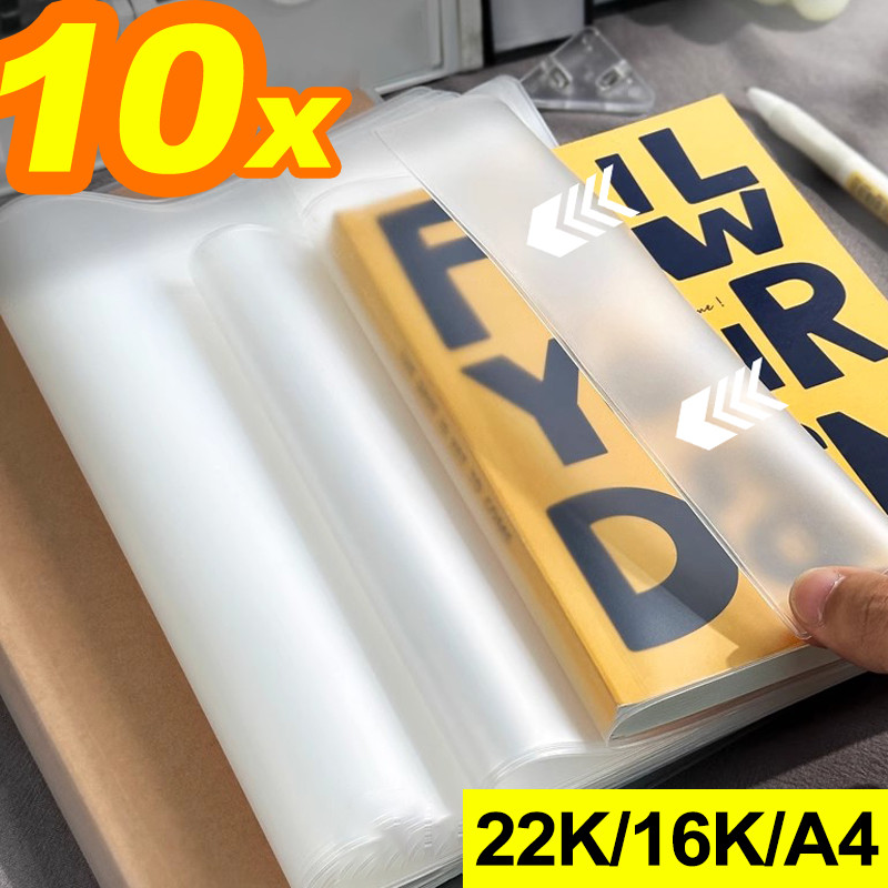 

10PCS A4/16K/22K Transparent Plastic Book Covers Waterproof Textbooks Wrapper Protector Stickers for Student School Supplies