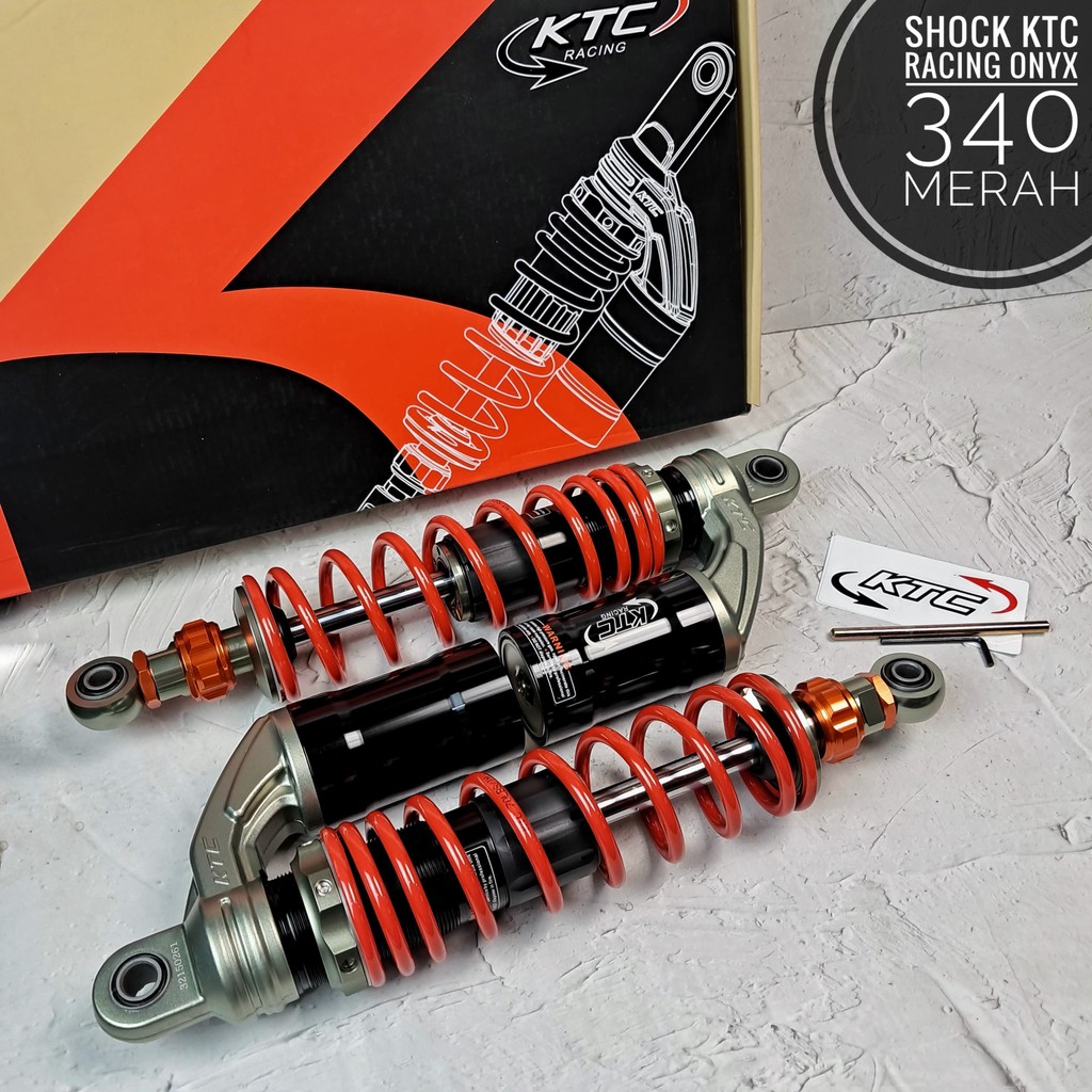 Shock Sobreker KTC Racing ONYX 340 Supra X/Smash/Supra X 125/Tiger/Kharisma/Blade Grey/Hitam Merah/H