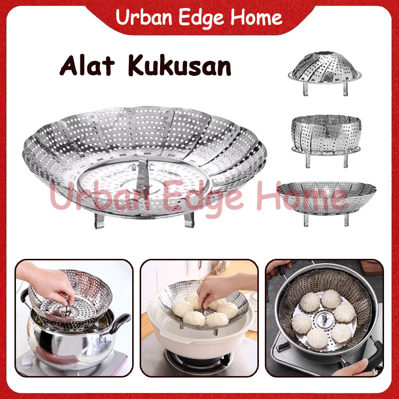 Alat Kukusan Stainless / Steamer Alat Kukus Serbaguna / Kukusan Flexible Serbaguna