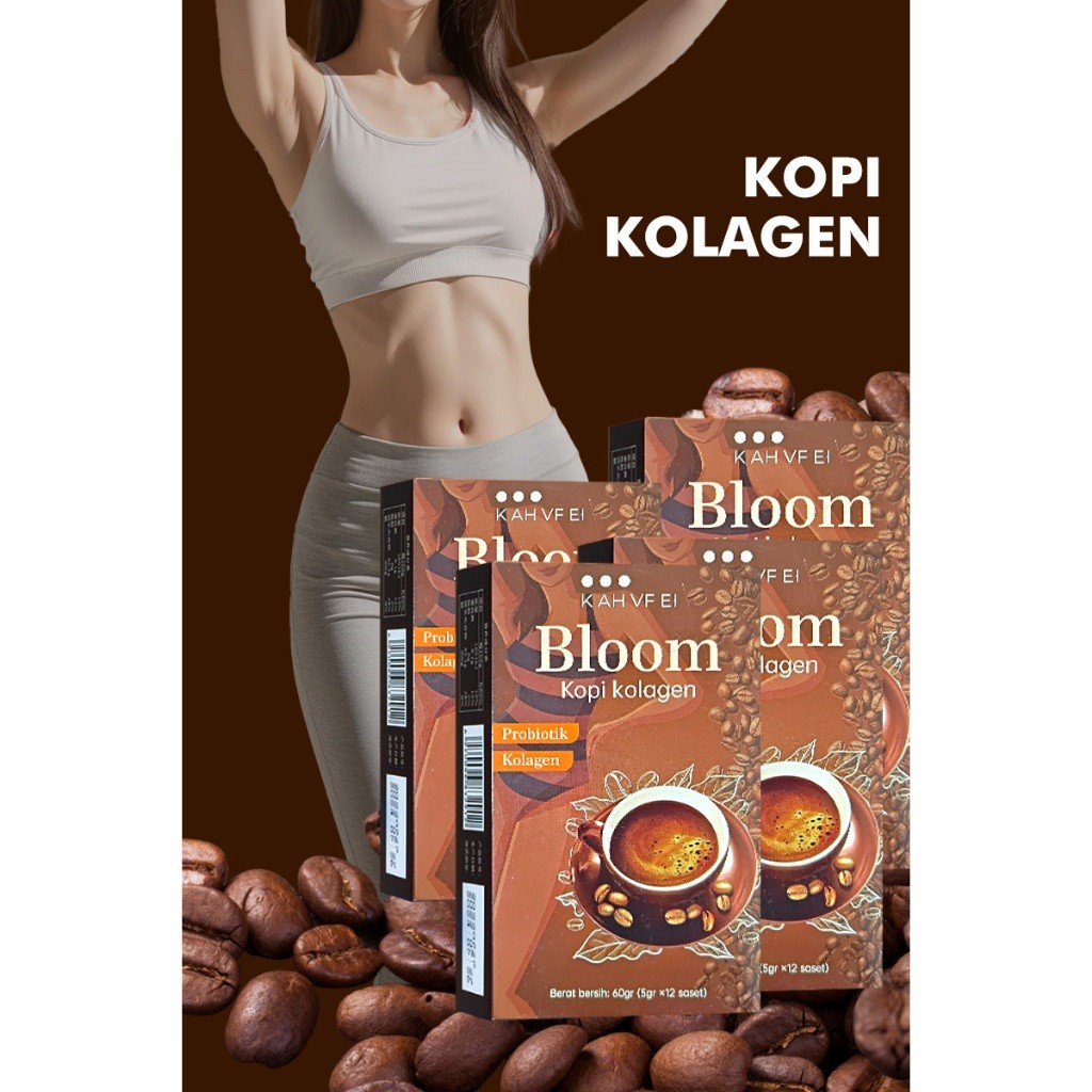 

New Bloom Collagen Coffee Kopi Diet Enzim Pelangsing Tubuh Penghancur Lemak Instant Coffee Robusta CollagenPremium