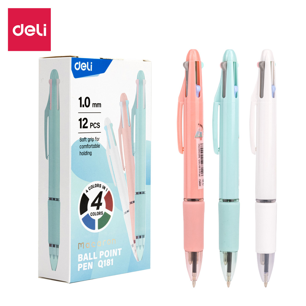

Deli | Ball Point Pen Macaron 1.0 mm | 4 Warna | Q181