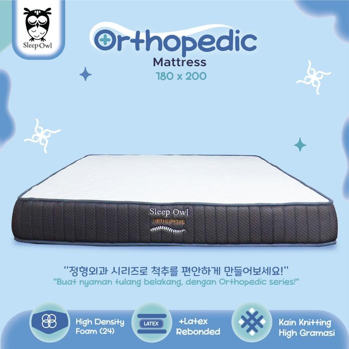 SLEEP OWL ORTHOPEDIC Kasur Busa Rebonded Latex 180 x 200 - Brown, 180