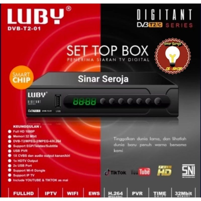 Set Top Box STB  Crown Welhome / Dongle  Penerima Siaran Televisi Digital Murah