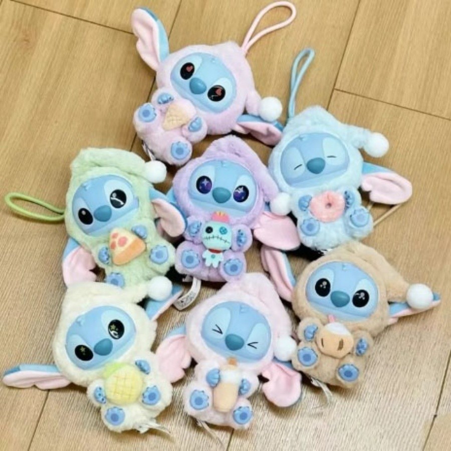 

Stitch bedtime eating series vinyl figure blind box, vinyl toy cute doll mystery box bag pendant decoration gift, suitable for f