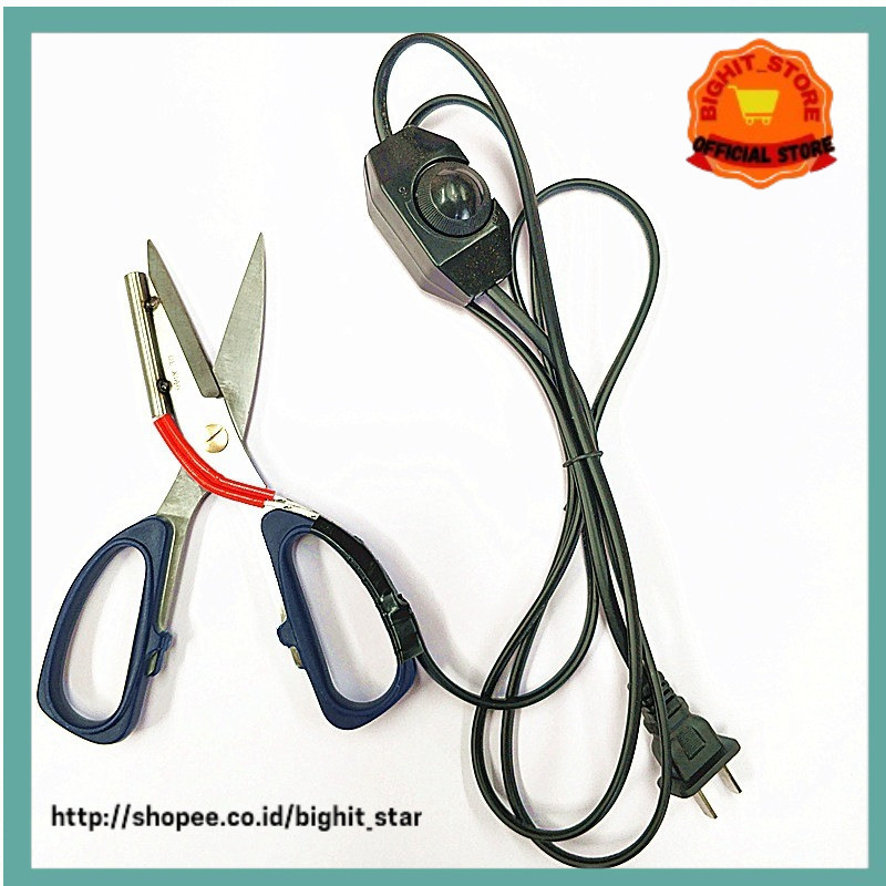 

220V Heating Tailor Scissors Stainless Steel Electrothermal Scissors Heated Cutting Scissors for Curtain Non-Woven Fabrics