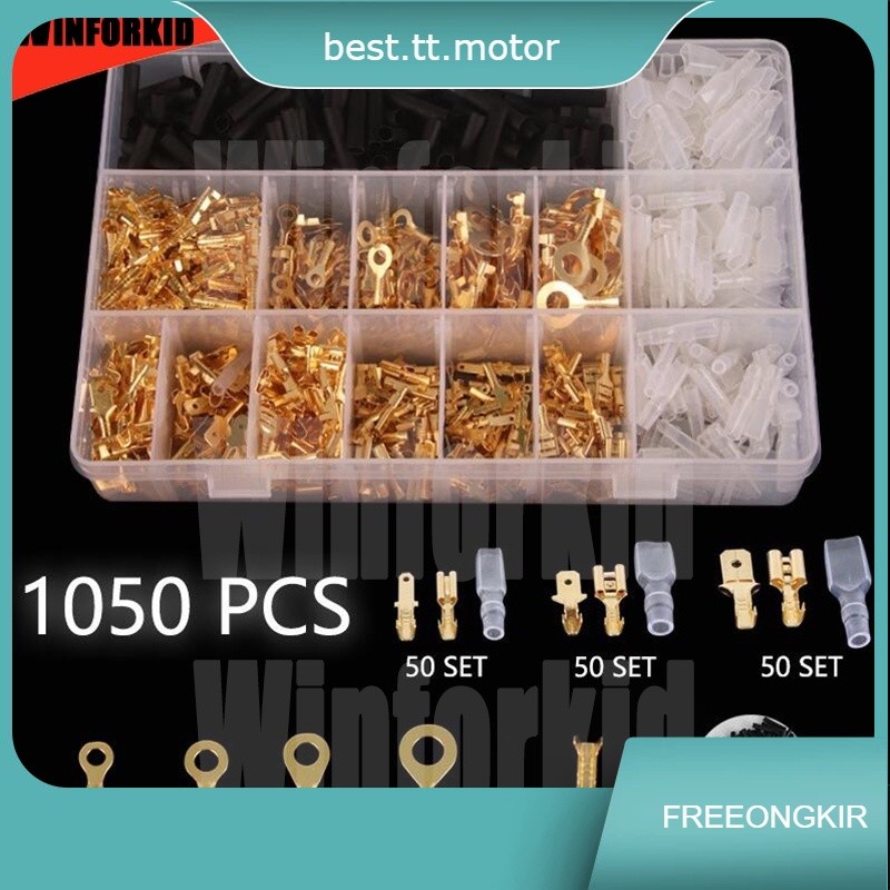 1050PC Sskun Kabel Set Komplit Skun Konektor Gepeng/Terminal Insulated/Skun Gepeng Terminal Male Fem
