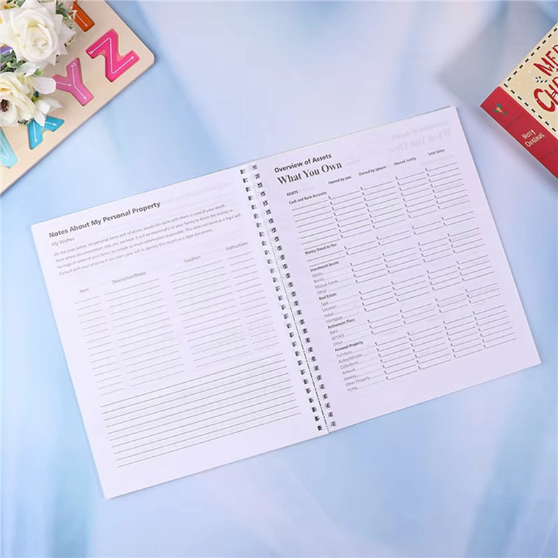 

ABRS-2X Life Planning Notebook End Of Life Planner Workbook Putting Things In Order To Help My Loves When I`M Gone