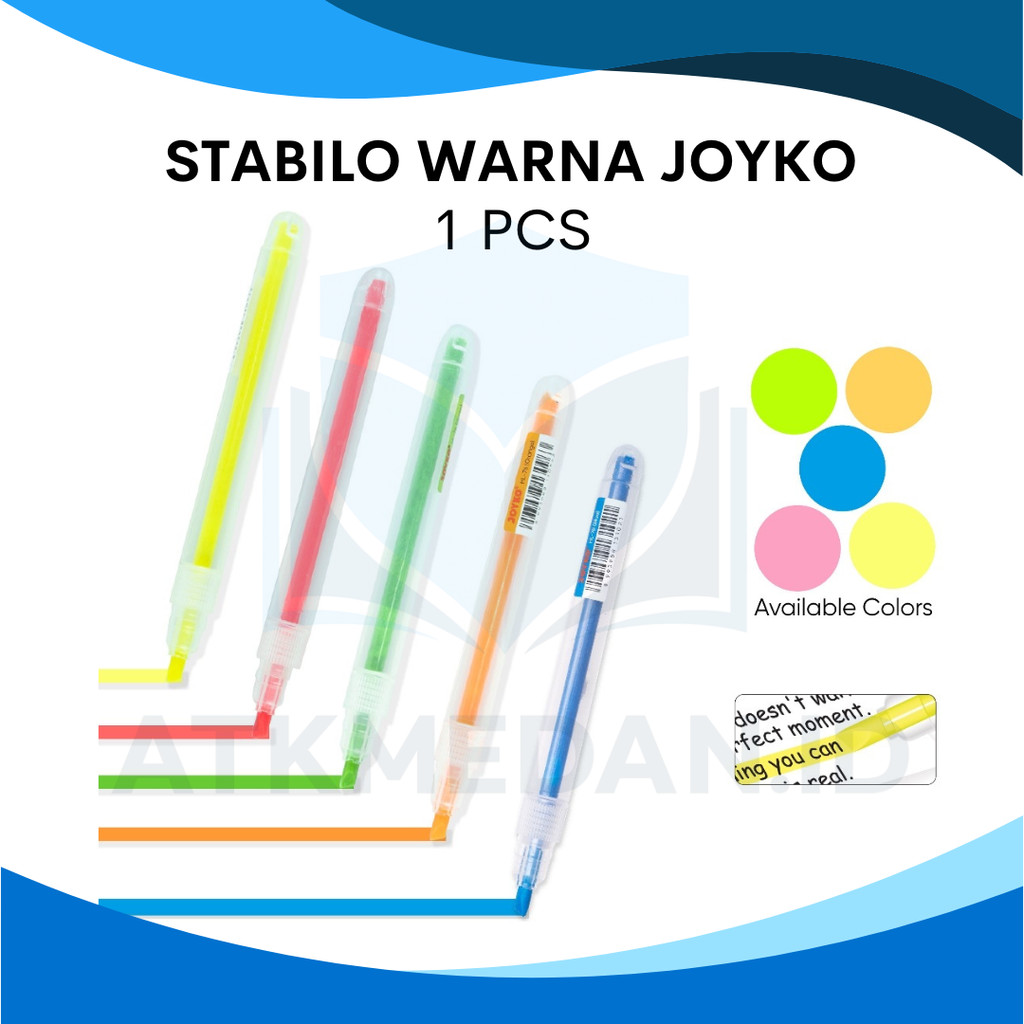

STABILO HIGHLIGHTER JOYKO HL-73~78 PER PCS
