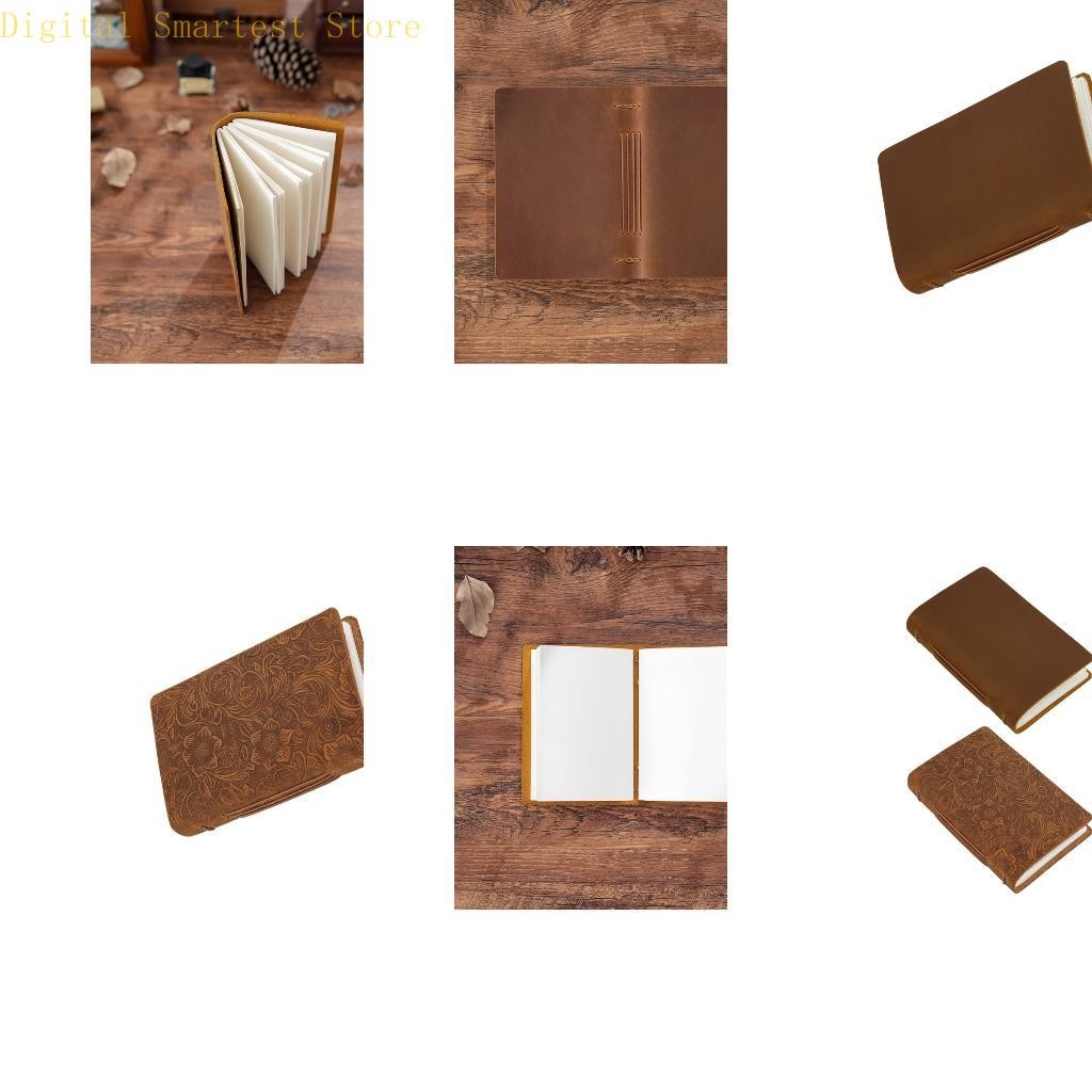 

85AA Antique Writing Journal Leather Notebook with 240 Pages Professional Sketchbook Travel Journal for Men Women 15x10cm