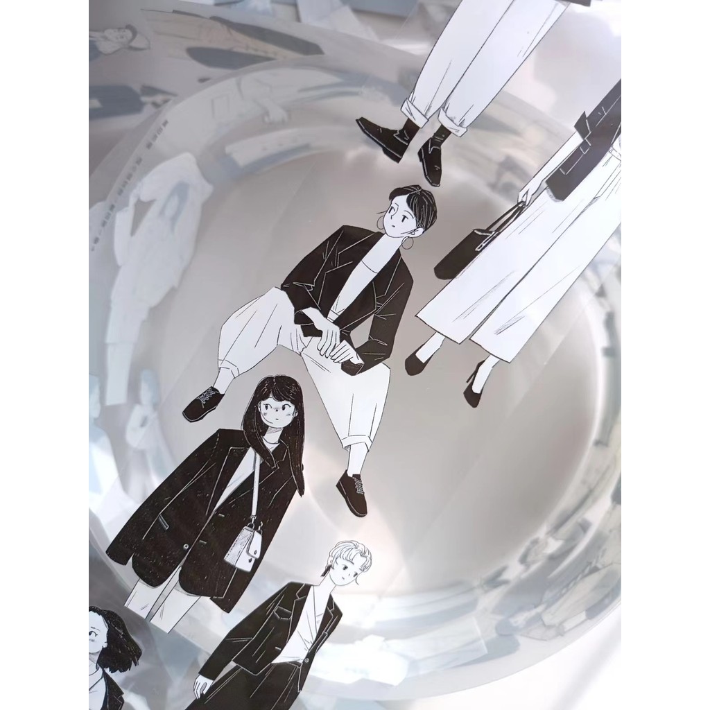 

KaiXiaoXun Vintage Black And white Suit Girl Washi PET Tape for Planner Card Making DIY Scrapbooking Plan Decorative Sticker