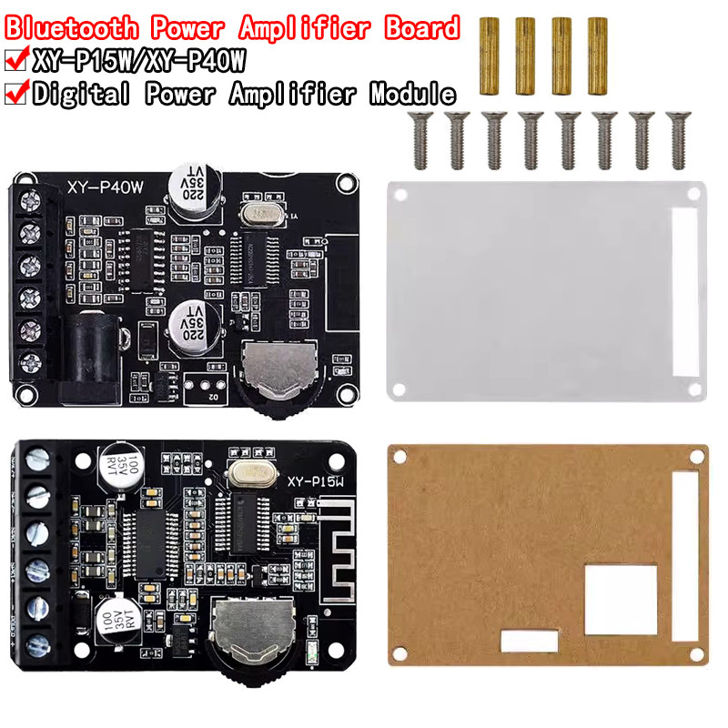 10W/15W/20W Stereo Bluetooth Power Amplifier Board 12V/24V High Power Digital Amplifier Module XY-P1