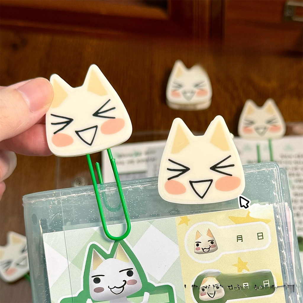 

[HARU[ Toro Cat Series Paper Clip Penjepit Kertas Aesthetic Jepitan Kertas