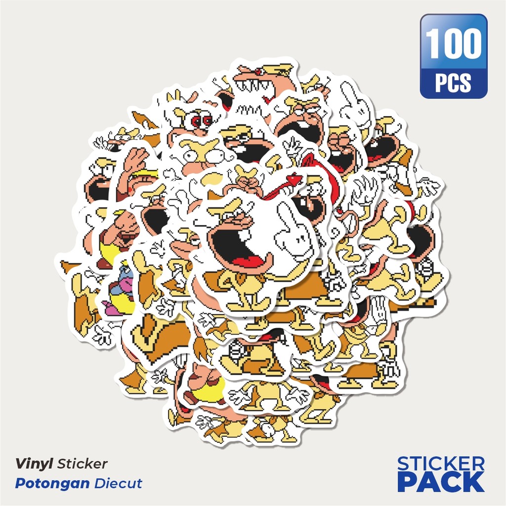 

MURAH 100 PCS Stiker Pizza Tower V10 Waterproof Aesthetic- Untuk Laptop, Motor, dan Helm - Paper Stationery Pack