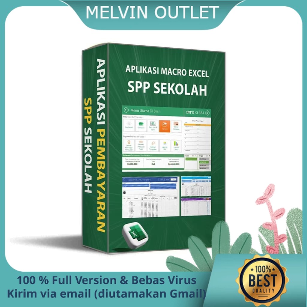 APLIKASI SPP SEKOLAH - Program Aplikasi Excel Macro untuk Pembayaran Sekolah (SPP)