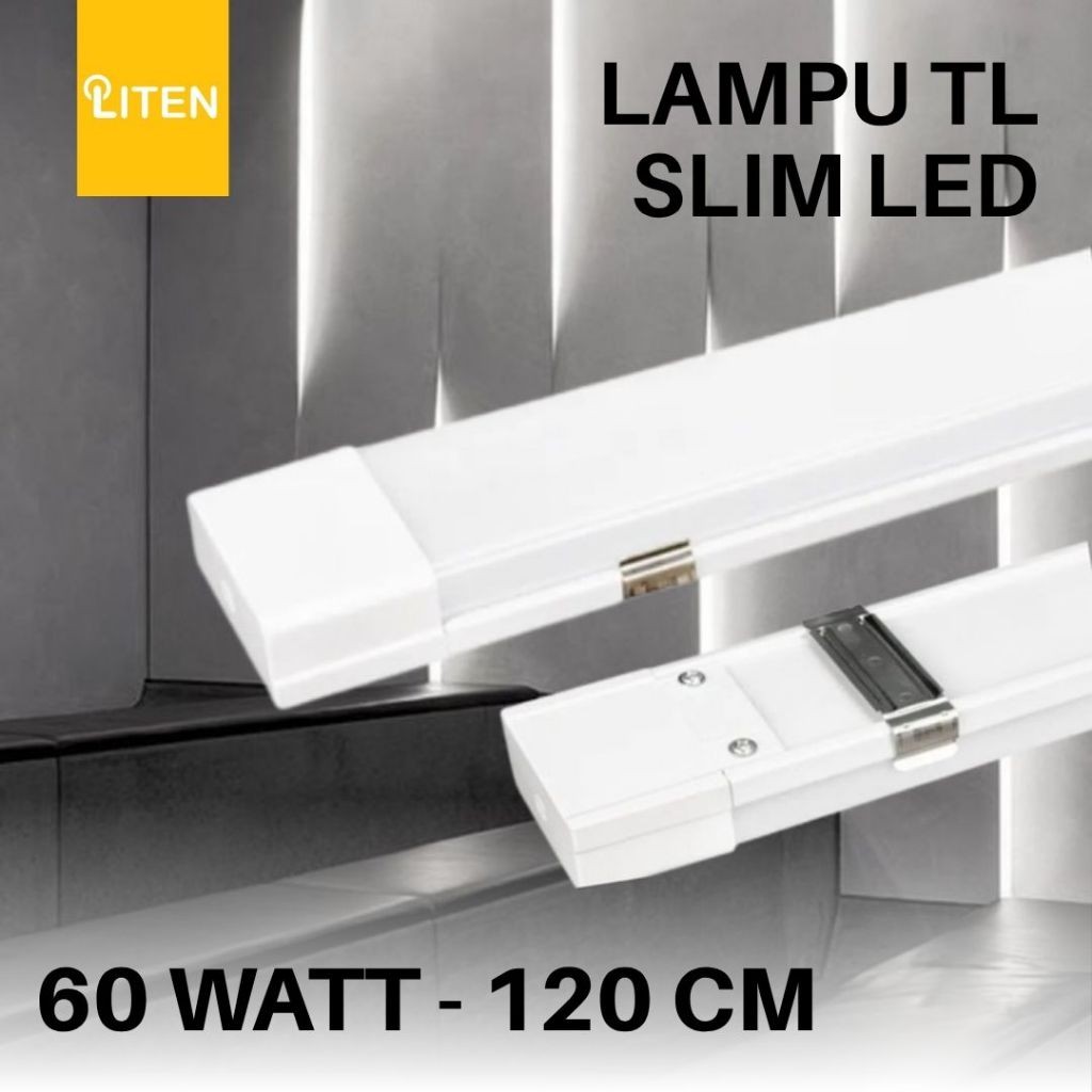 Lampu TL Slim Tube KOTAK Light T8 LED 30W-60cm 60W-120cm / Lampu Neon Plafon 120 cm TL