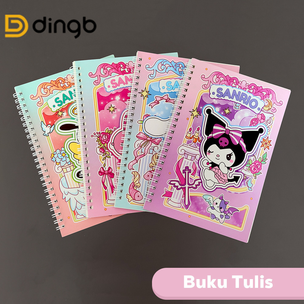 

DINGB Notebook Spiral A5 Motif Sanrio Lucu – Buku Catatan 40 Lembar Bergaris ZXB-2285