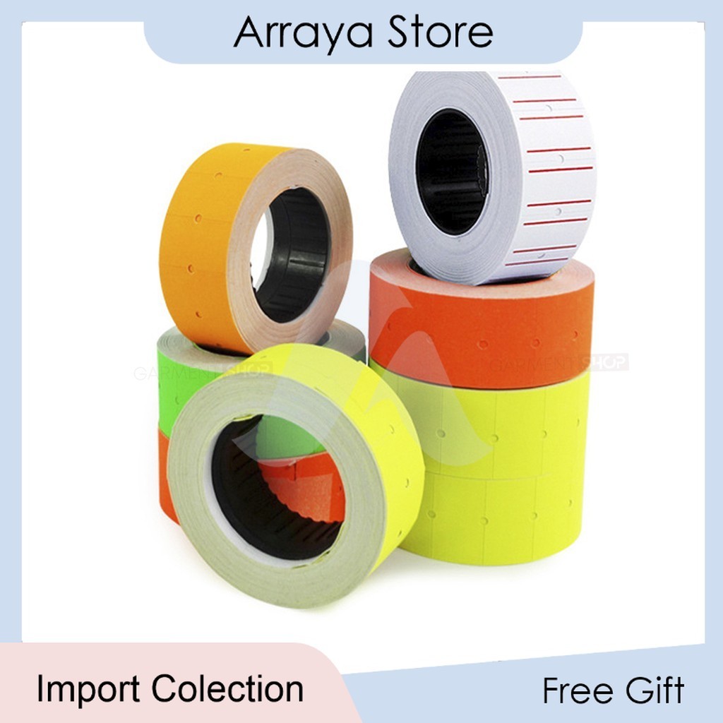 

ISI LABEL HARGA ALAT PRICE LABELLER REFILL SINGLE WARNA - WARNI 【Arraya Shop】