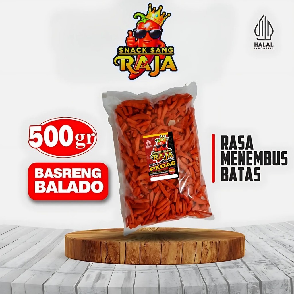 

Snack Sang RAJA - Basreng Pedas Manis Balado 500 GR Basreng Viral