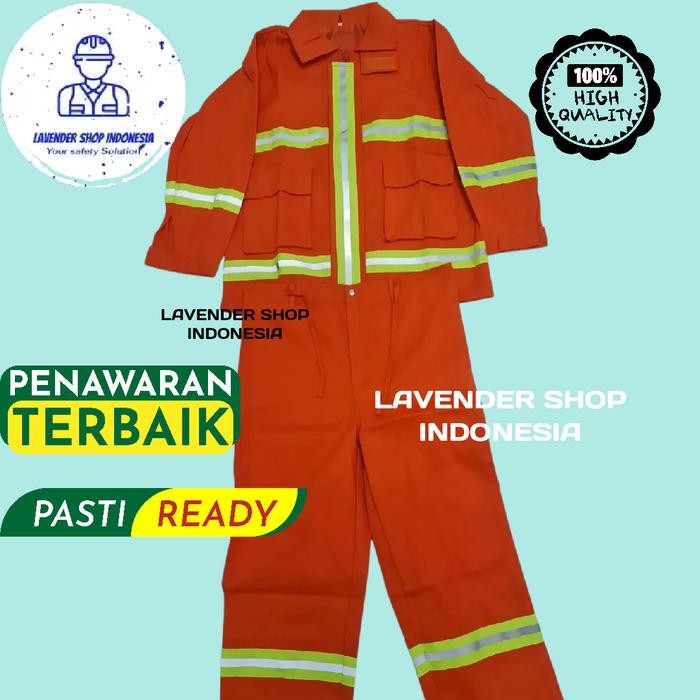 Baju Pemadam Kebakaran / baju pemadam tahan api - Orange, XL