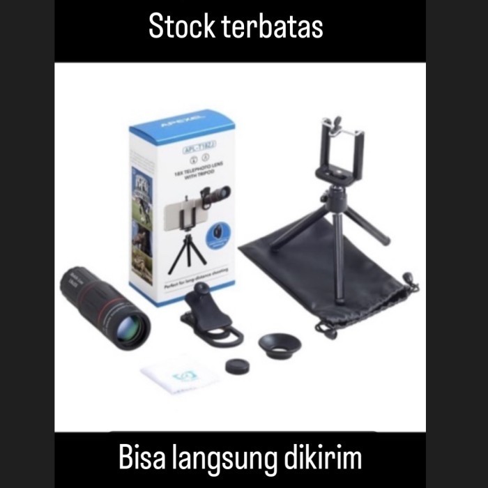 BERKUALITAS Telezoom 18x apexel lengkap Termurah untuk Foto/Record