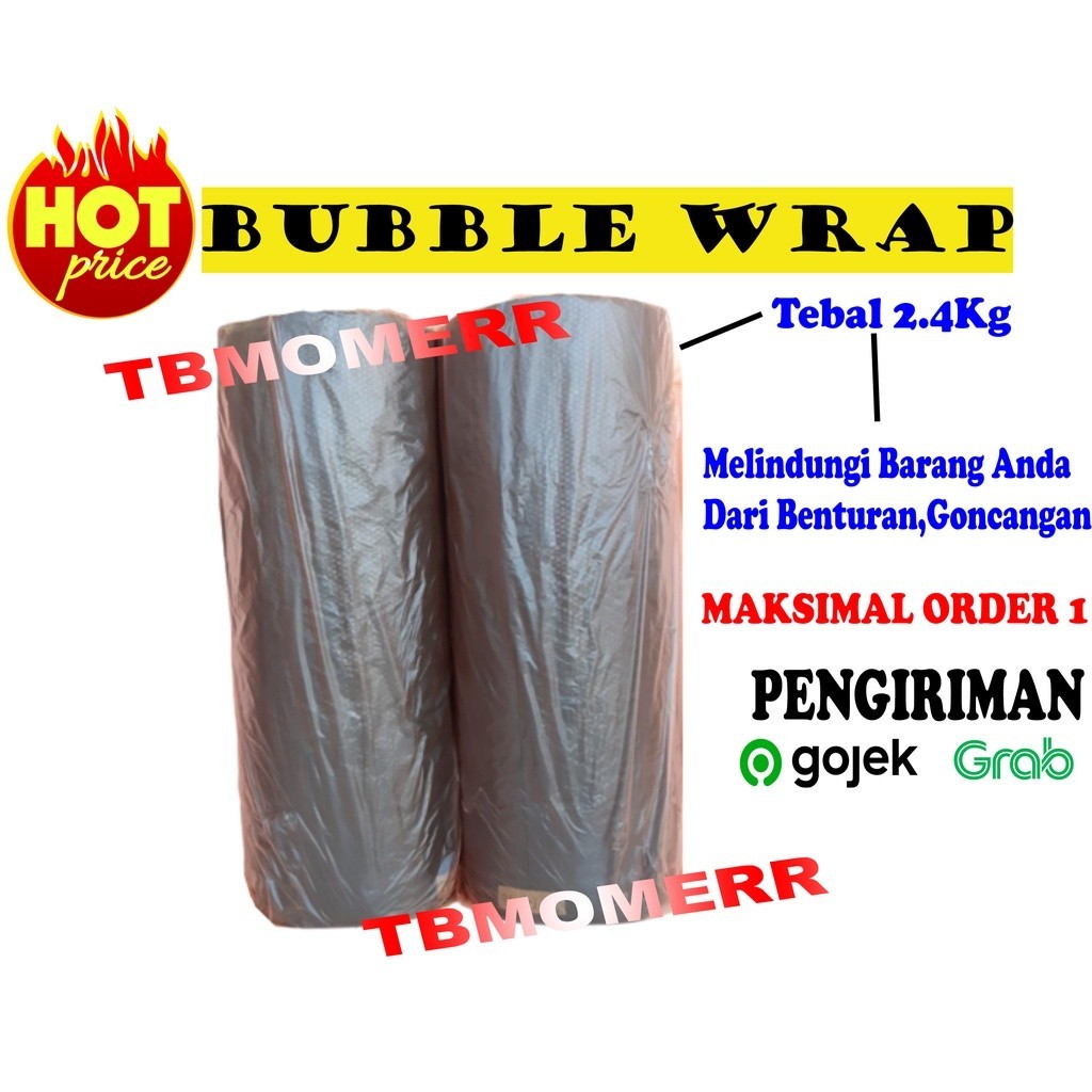 

PROMO - BUBBLE WRAP 2.4 KG TEBAL / BUBLE WRAP 50MX1.25M MAKS 1 ROLL- BIGSELLER