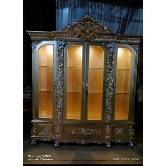 LEMARI HIAS TULIS JATI MEWAH