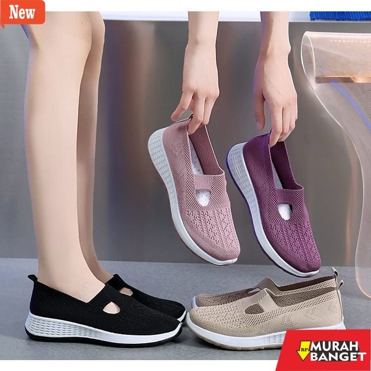 sepatu sneakers wanita original SSIS CH095 "FREE BOX" Sepatu kekiniaan sepatu flyknit Sepatu Wanita 