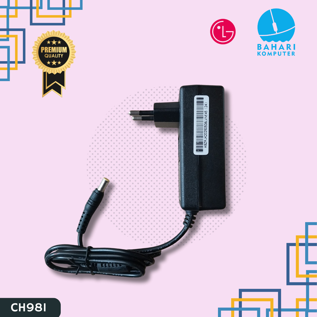 Adaptor Monitor LG 19v 1.7a 6.5 x 4.4mm | Adaptor LG 19v