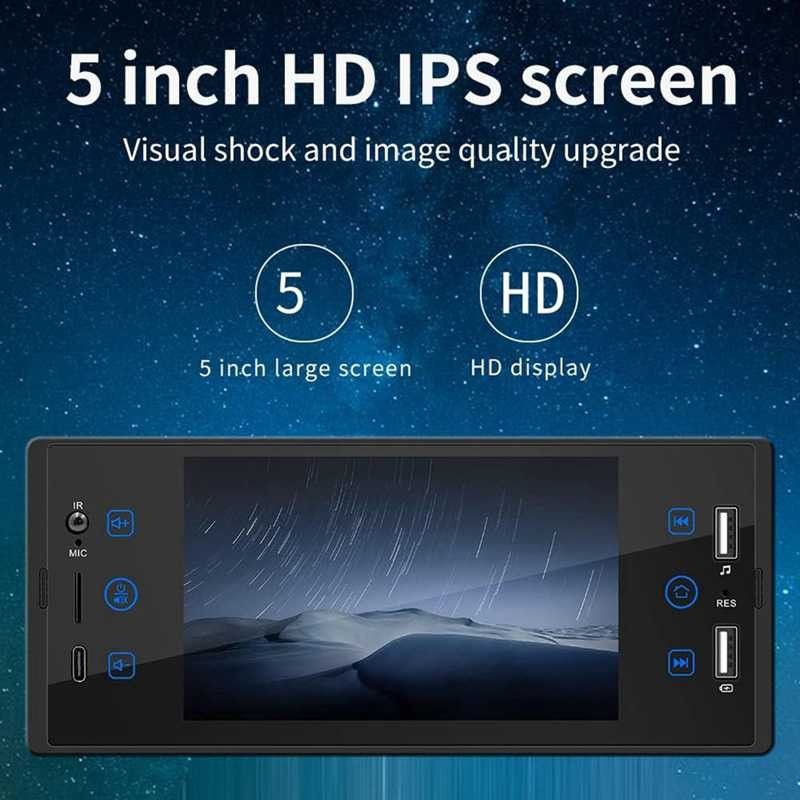 Head Unit Mobil 1 DIN MP5 Bluetooth Touch Screen ISO 5 Inch - SW150