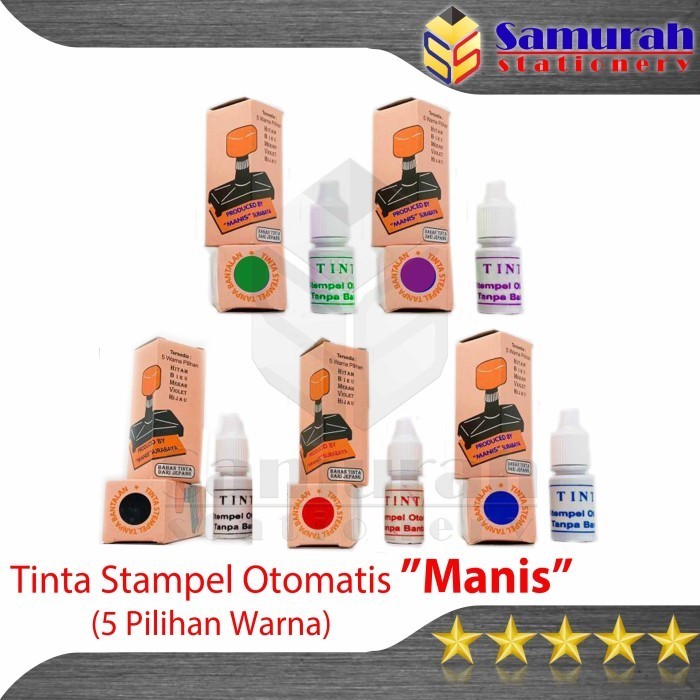 

Isi ulang Tinta Stampel Otomatis Manis / Refill Stamp Ink flash 20 ml - Hitam