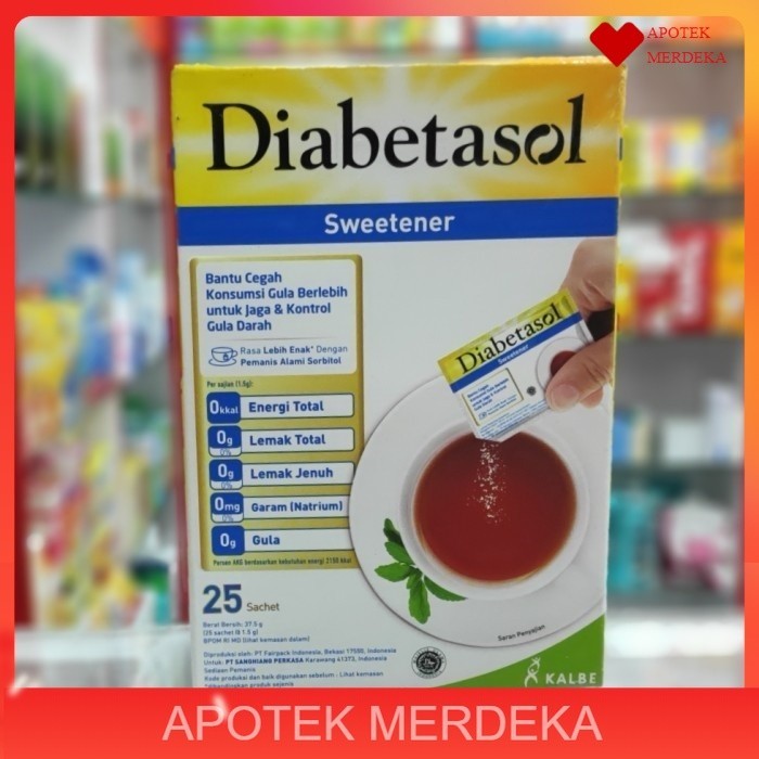 

diabetasol sweetener 50 sachet / gula diabetes