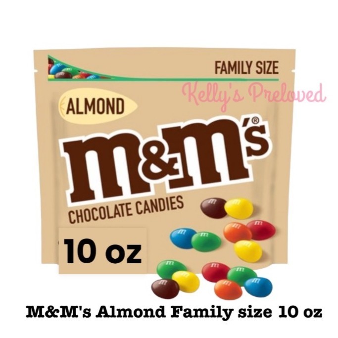 

M&M'S ALMOND FAMILY SIZE 10 oz | 283 gr COKLAT MNM | CHOCOLATE M&M
