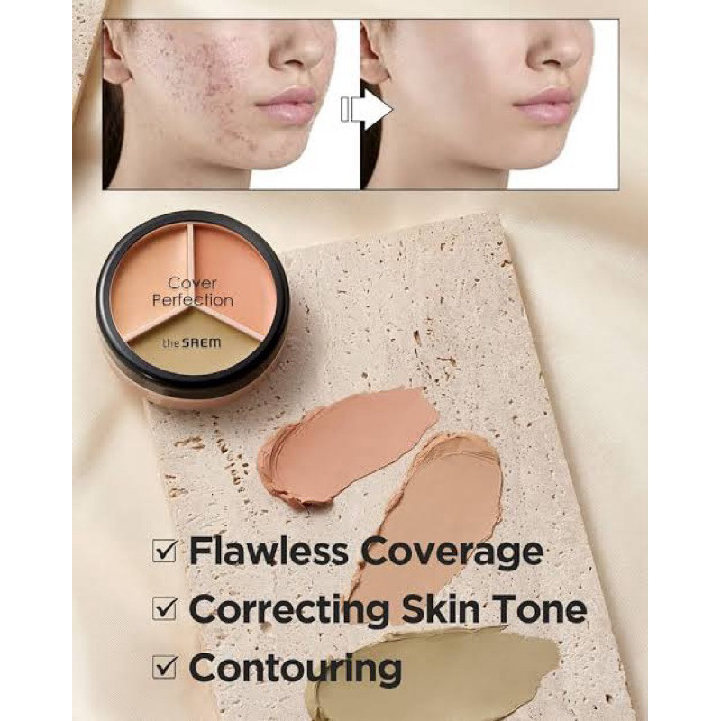 The saem cover perfection triple pot concealer