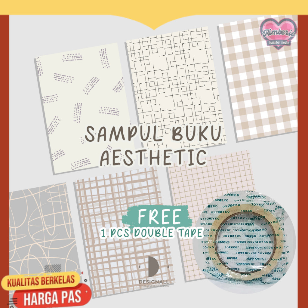 

(ISI 6 PCS) Designall Sampul Buku Aesthetic - Sampul Buku Motif - Sampul Buku Bigboss / Sidu - SB