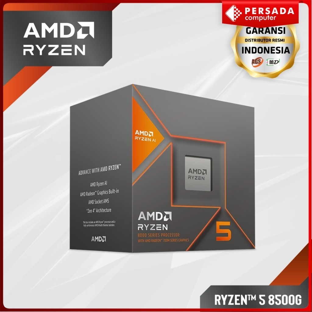 Processor AMD Ryzen 5 8500G 3.5Ghz Up To 5.0Ghz Cache 16MB 65W AM5