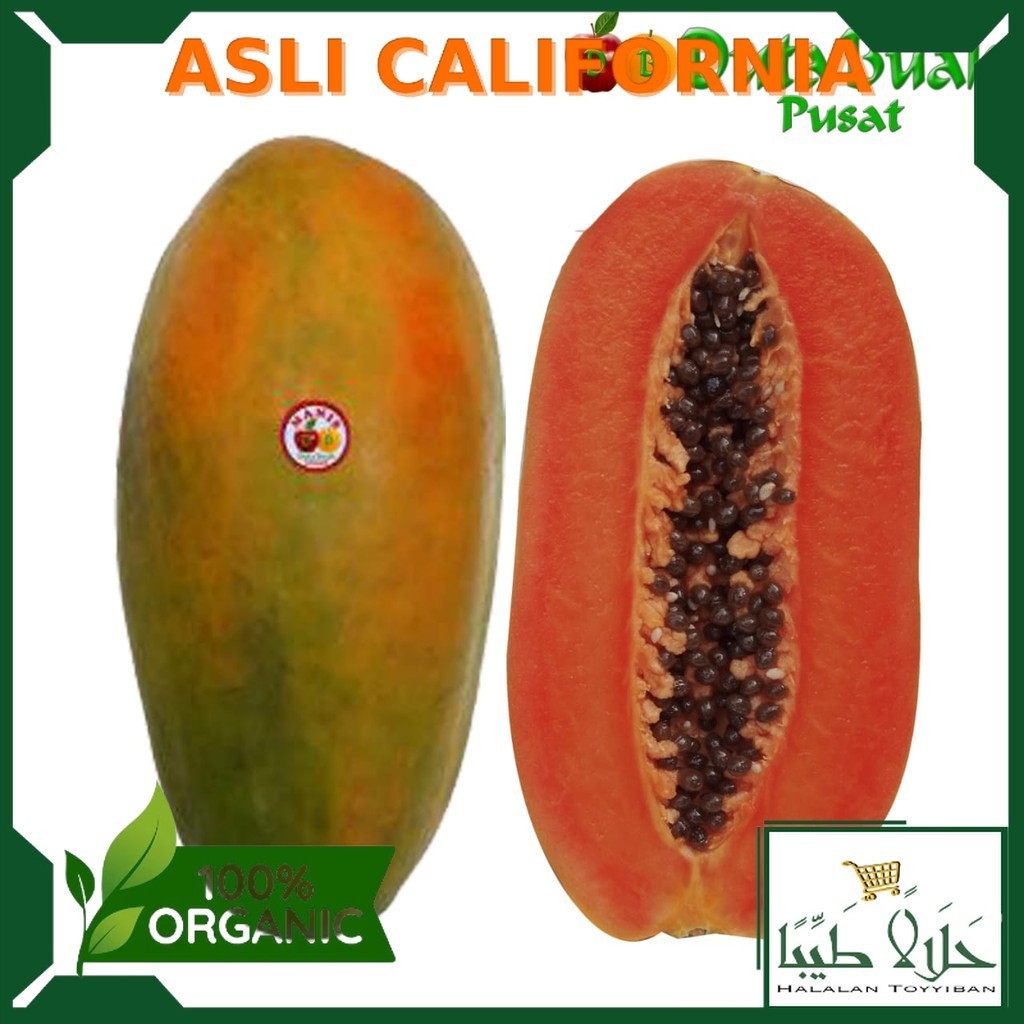 

BUAH Pepaya california 0.7-1/pcs Per 1 Buah