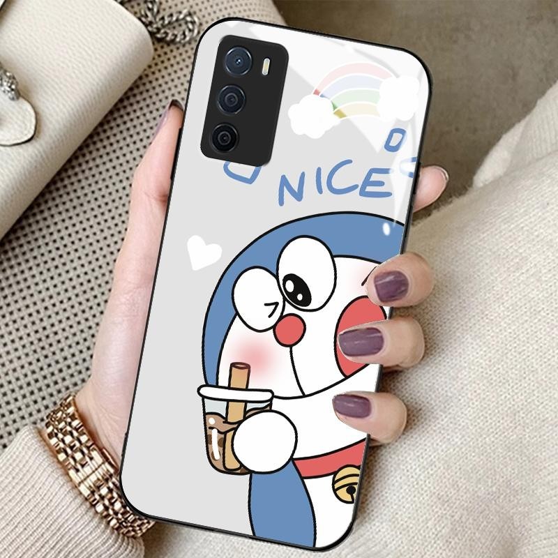 Kaca Glass Case For Oppo A16 A15 A16K A17 A18 A31 2020 A38 A1 Pro A11 A11x A11K A12 A12s A12e A16s A