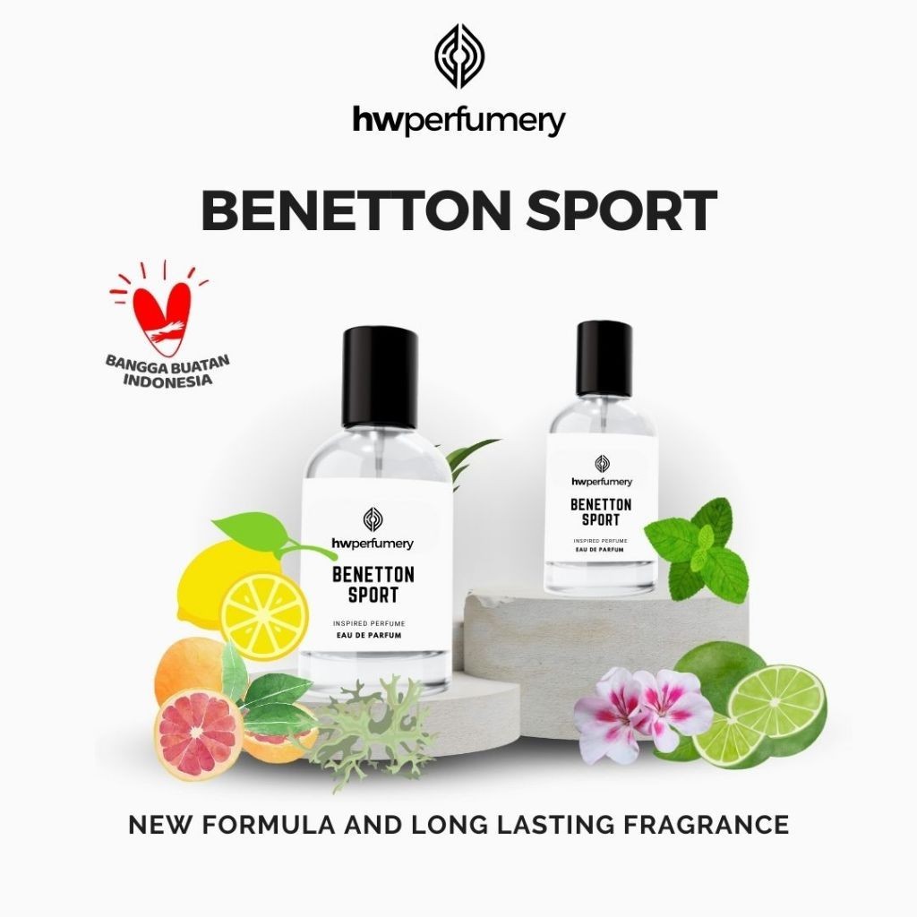 Parfum Pria Tahan Lama Aroma Maskulin Segar by H&W Perfumery | Benetton Sport Man