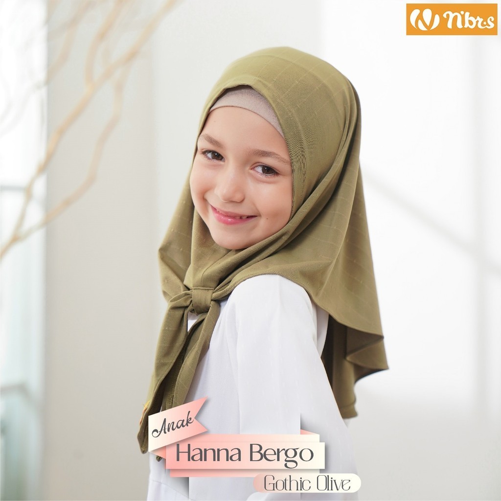 FawwazOShop - Hanna Bergo Jilbab Anak Fashion Muslim by Nibras