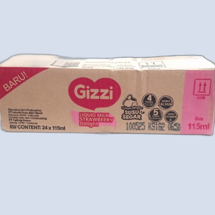 

Susu Gizzi strawberry 115ml 1dus