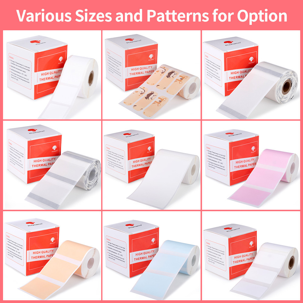 

Phomemo Paper Multi-Purpose Thermal Label for M110 M200 M220 Label Printer Adhesive Papier Round Square Printable Sticker Paper
