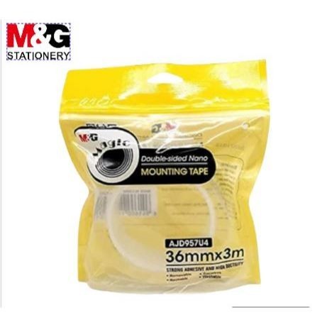 

Double Sided Transparant M&G 1 1/2 inchi #AJD957U4 Double Tape Gel 36X2MM Mounting Tape Magic Tape Nano Transparan
